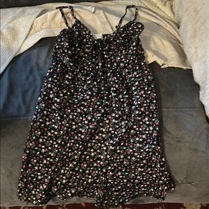 Black and Pink Floral Jumpsuit with Spaghetti Straps